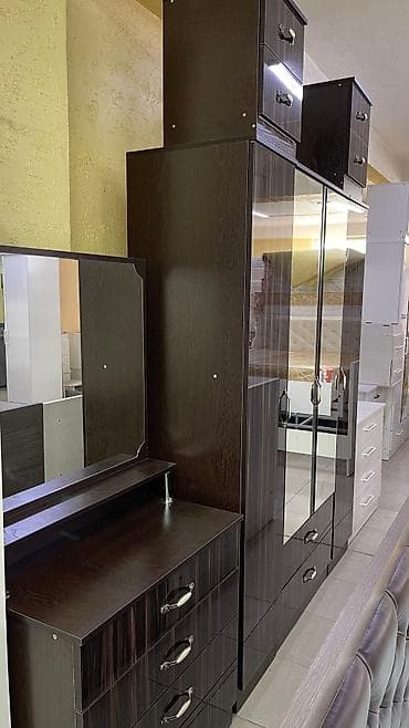 Уктоочу бөлмө гарнитурлары: Уктоочу бөлмө гарнитуру, Жаңы, Эки кишилик керебет, Шкаф, Комод, МДФ, Акысыз жеткирүү — 6