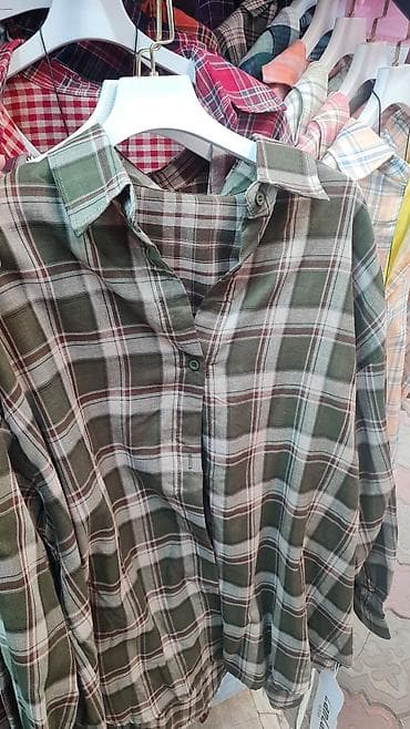 комбинация: Женские рубашки в клетку, свободного кроя - Модель: классическая — 5