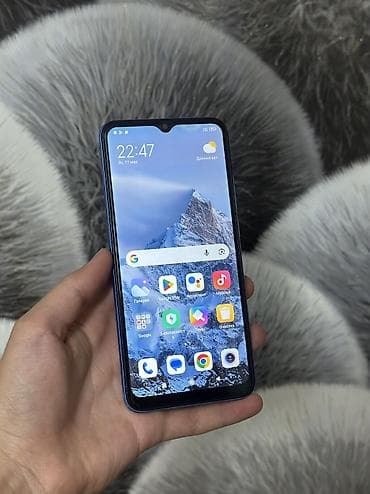 Redmi, Redmi 10A, Б/у, 64 ГБ, цвет - Синий, 2 SIM