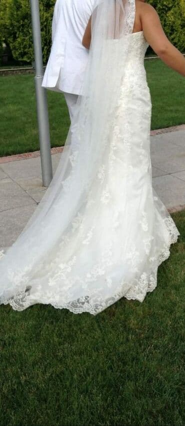 купить свадебное платье недорого: Свадебное платье, XL, Дизайнерское, Б/у — 9