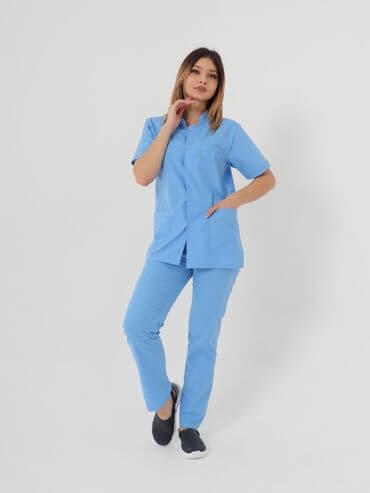 Инвалидные коляски: Медицинский костюм "Лондон" -Стойка воротник -На кнопках -Высокое — 4