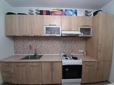 Мебельные гарнитуры: Кухонный гарнитур + газ плита + вытяжка цвет – светлый дуб длина — 1