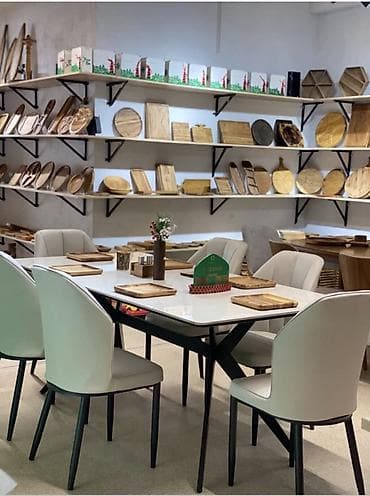 Дивандар: Обеденный стол с керамической столешницей под белый мрамор - — 3