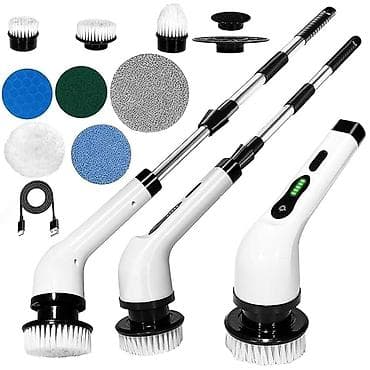 Cleaning brushes: Электрическая щетка для уборки 9‑в‑1 - Мощность: 25 Вт - Время — 2