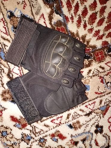 перчатки для игр: Тактические перчатки без пальцев, черные - Формат: полуперчатки — 2