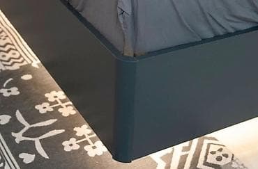 Двуспальная кровать с мягким изголовьем и подсветкой, с ортопедическим — 3