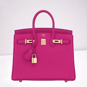 Сумки: Сумка Hermes Birkin, ярко‑розовый цвет (fuchsia). - Материал — 1