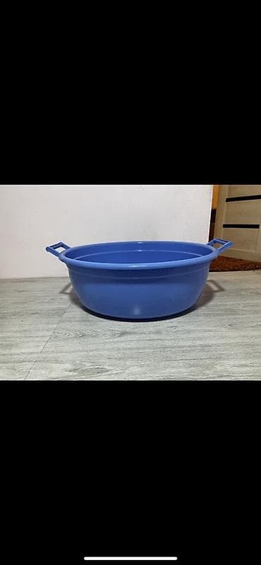 ваза для цветов большая: Пластиковый таз (миска) с ручками - Материал: прочный пластик - Цвет — 2