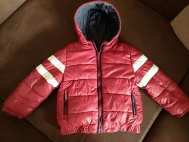 куртка рубашка: Зимняя двухсторонняя куртка б.у. Джинса/Болонья. На 3-4 года, рост 100 — 1