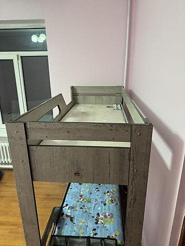 Стулья, табуретки: Двухъярусная детская кровать, ЛДСП, цвет - Серый — 3