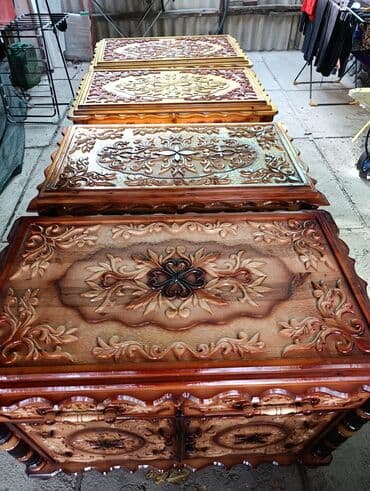 тумбы комоды с зеркалом: Комод для одежды, Новый, Без зеркала, Дерево, цвет - Коричневый — 9