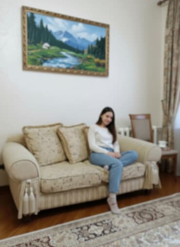 спальный гарнитур адель: Гарнитур для зала, Диван, Ткань, текстиль, цвет - Бежевый — 4