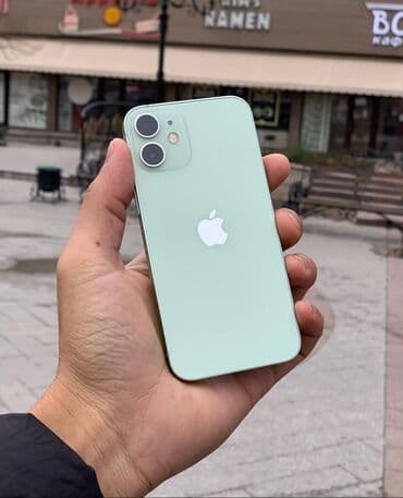 IPhone 12 mini, Б/у, 128 ГБ, Зеленый, Защитное стекло, Чехол, 78 %