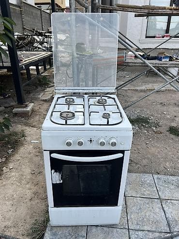 16 max: Газовая плита с духовкой, 50×60 см - 4 газовые конфорки разного — 1