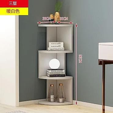 Балдар эмереги: Угловой стеллаж-этажерка для хранения и декора - Конструкция: 3 полки — 2