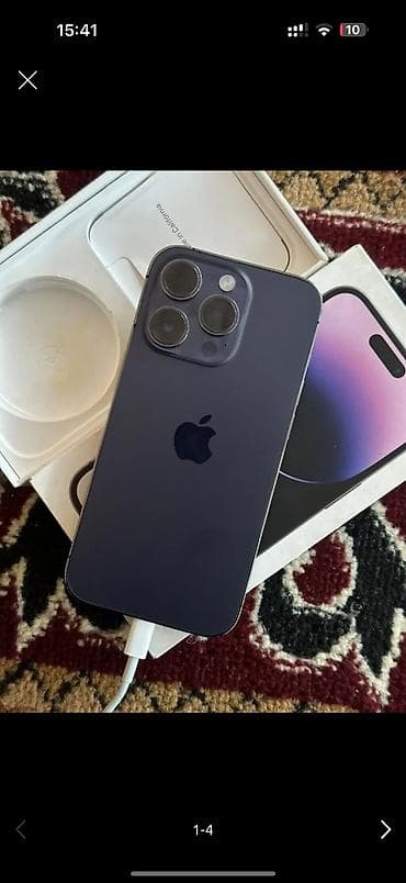 oppo a55: IPhone 14 Pro, Б/у, 128 ГБ, Deep Purple, Коробка, В рассрочку, 78 % — 1