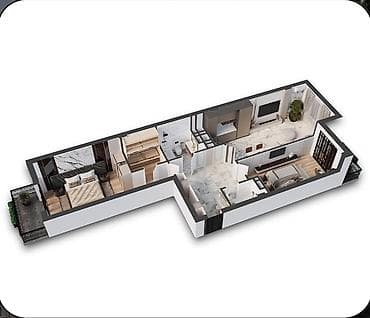 Продажа квартир: 3 комнаты, 92 м², 10 мкр Элитка, 3 этаж, ПСО (под самоотделку) — 7