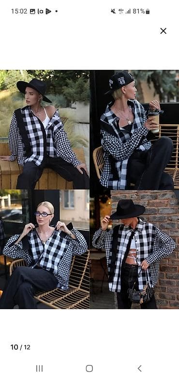 в горох: Блузка, Шифон, В горох, С воланами, Прозрачная модель — 6