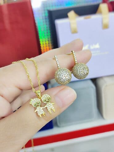 свадебные платья от производителя: Серебро Италия Серебряный Серьги+ Цепочка с подвеской Цена 4500сом — 2