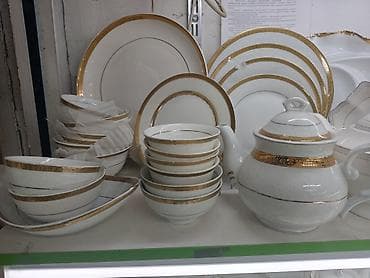 dinner table: Начинается от 150сом - до 1500сом. Фарфоровый столовый и чайный набор — 1