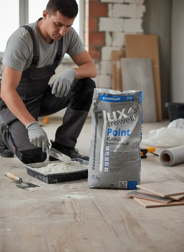 СИП-панелдер: Плиточный клей Flux Trowel Point предназначен для укладки керамической — 1