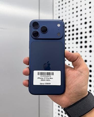 iphone 6 plus: IPhone 17 Pro Max, Б/у, 256 ГБ, Синий, Защитное стекло, Чехол, Коробка, В рассрочку, 100 % — 3