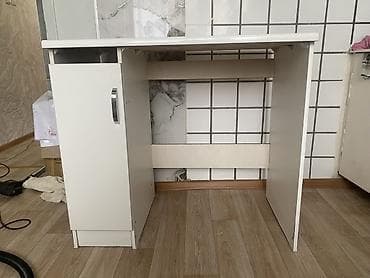 Полки, стеллажи: Тумба для кухни, Б/у, Без мойки, Напольная, ДСП, Самовывоз, цвет - Белый — 1