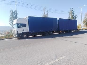 ман man: Тягач, Scania, 2001 г., Тентованный — 2