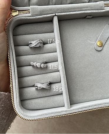 умные кольца: Кольца с муассанитом и фианитами, серебро 925 - Новое поступление — 6