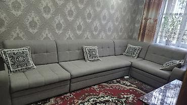 мебель в гостинную: Угловой диван, C подушками — 4