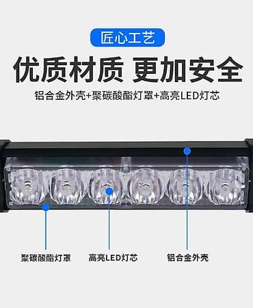 led matrix panel: Светодиодный проблесковый предупреждающий свет 12–24 В — 8