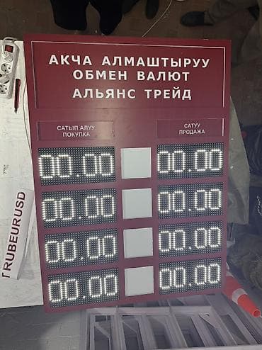 Рекламное оборудование: Светодиодное табло обмена валют - Настенное электронное табло с — 2
