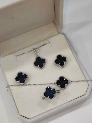 набор пандора: Серебряный Набор+ цепочка + браслет Ванклиф дизайн Италия Размеры — 5