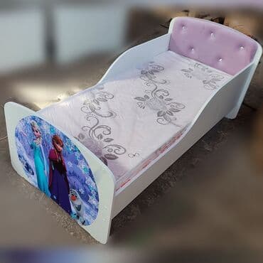 матрасы детский: Детская односпальная кровать, Новый, Для девочки, Для мальчика, С матрасом, ДСП, Бесплатная доставка — 3