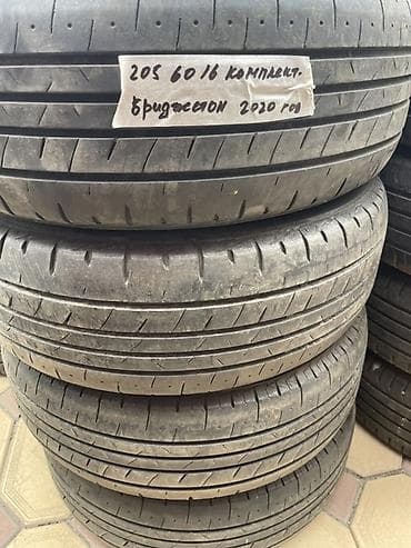 Шины 205 / 60 / R 16, Лето, Б/у, Комплект, Легковые, Bridgestone — 1