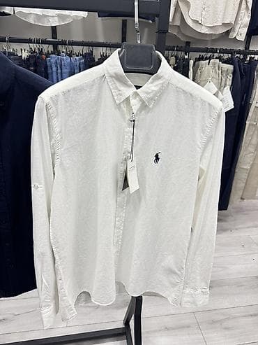 Эркектер кийими: Эркектердин көйнөгү, S, M, L, Polo Ralph Lauren, Жаңы, түсү - Ак, Өзү алып кетүү — 1