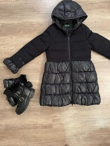 женские куртки: Фирменная, теплая, качественная курточка Benetton на зиму. На 9 лет — 4