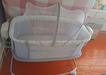 Детская мебель: Люлька, Колыбель, Металл, цвет - Серый — 1