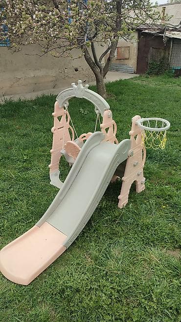 Детский игровой комплекс 3-в-1 для дома и двора - Комплектация: горка