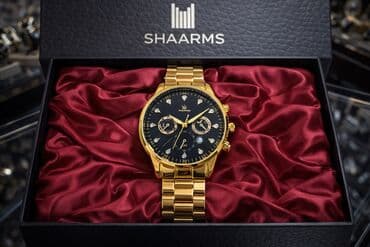 часы: Элегантные мужские наручные часы с металлическим браслетом. - Корпус — 3