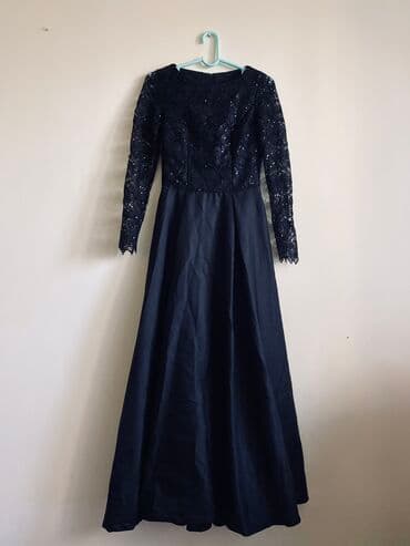 прокат платьев больших размеров: Вечернее платье, Длинная модель, С рукавами, S, XS — 3