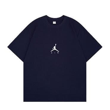 Мужская футболка, M, Air Jordan, Новый, цвет - Синий, Самовывоз, Платная доставка