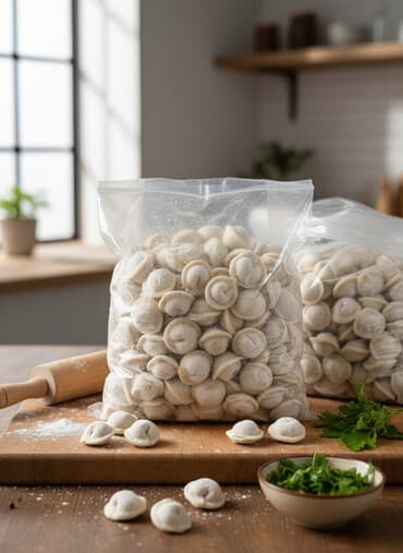 пакеты для пельменей: На заказ домашние чучвара фарш❌ чисто мяса✅ Замороженные пельмени в — 1