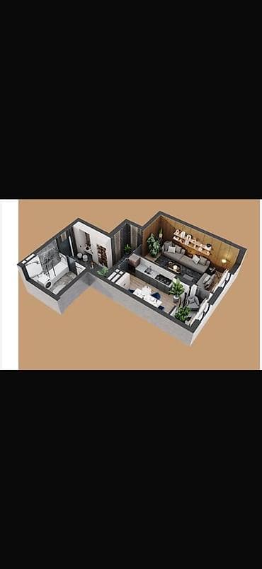 4: 1 комната, 51 м², Городская больница №4 (ул. Айни) Элитка, 13 этаж, ПСО (под самоотделку) — 1