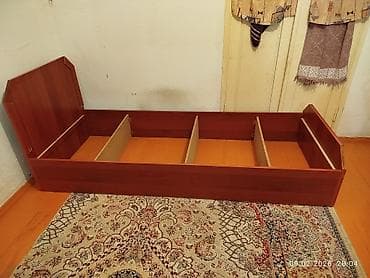 основание для кровати: Односпальная кровать, Б/у, Каркас без матраса, длина - 195 см — 2