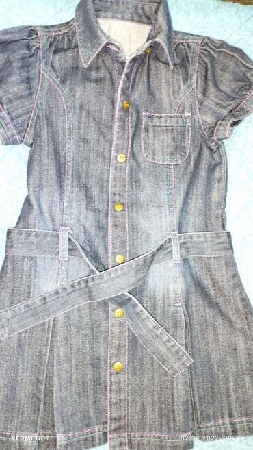 платье дордой: Школьная форма, цвет - Черный, Б/у — 4