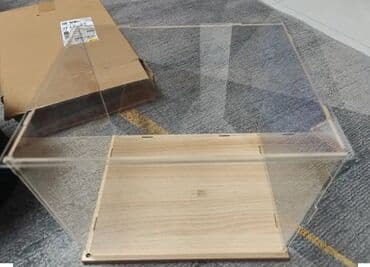 прозрачный стол: Прозрачный ящик с деревянным дном. Подходит для хранения различных — 1