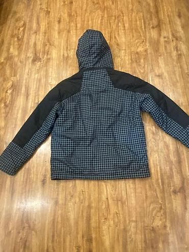 Сырт кийим: Куртка демисезонная- лёгкая 👍Nike с капюшоном, черная с белой — 2