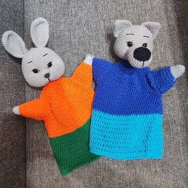 детская одежда оптом от производителя: Вязаный кукольный театр. изготовлен из пряжи полухлопок, глазки на — 5