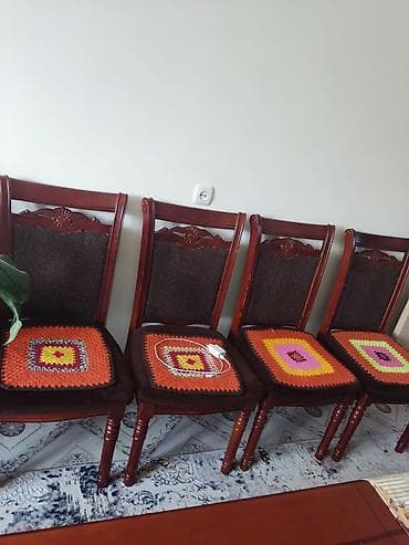 Конок бөлмөсү үчүн үстөл жана отургуч, Колдонулган, Өзү алып кетүү, түсү - Күрөң — 2